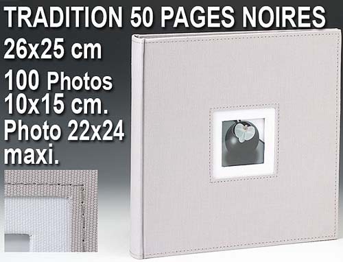 album photo traditionnel pages noires